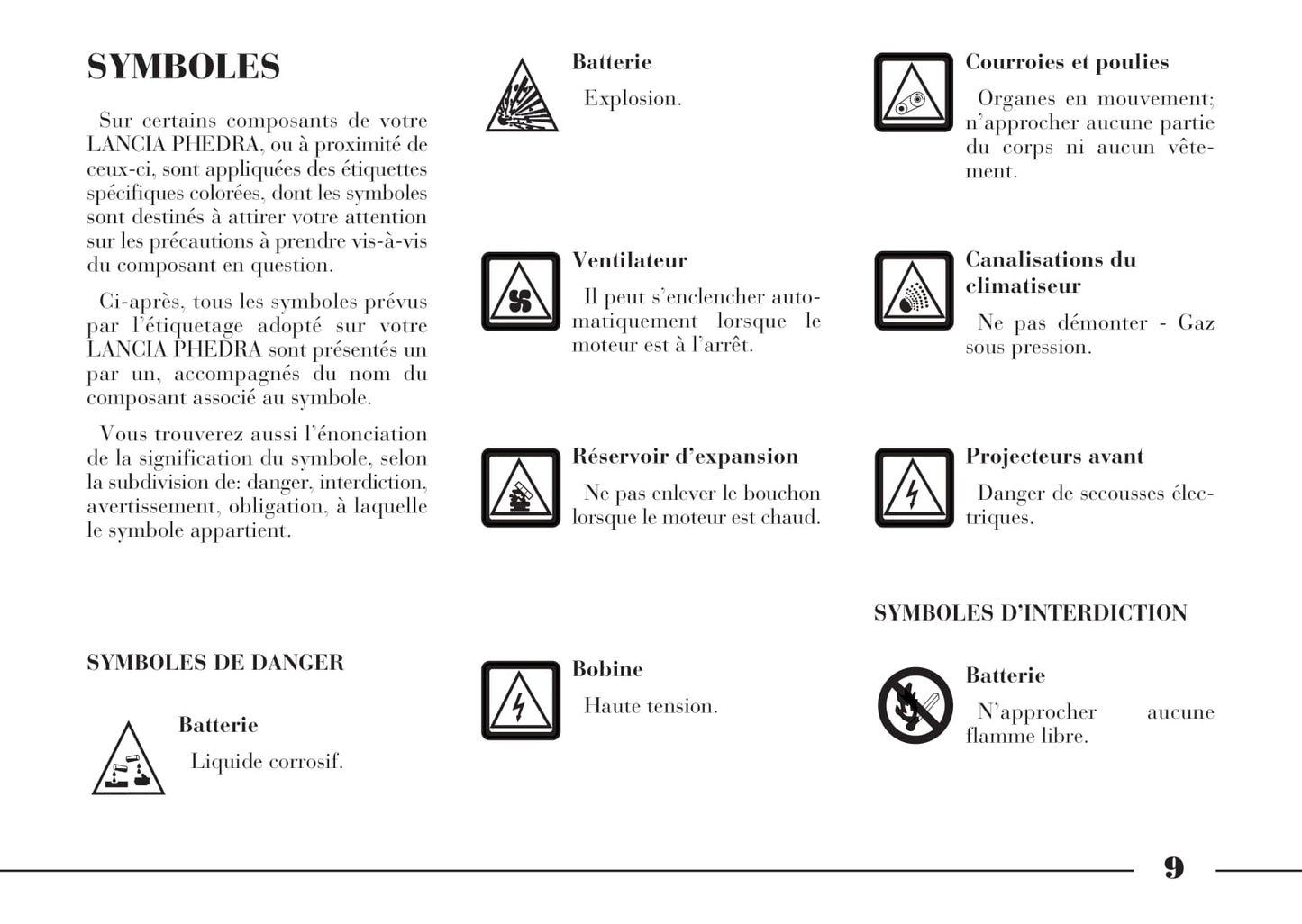 2008-2011 Lancia Phedra Manuel du propriétaire | Français