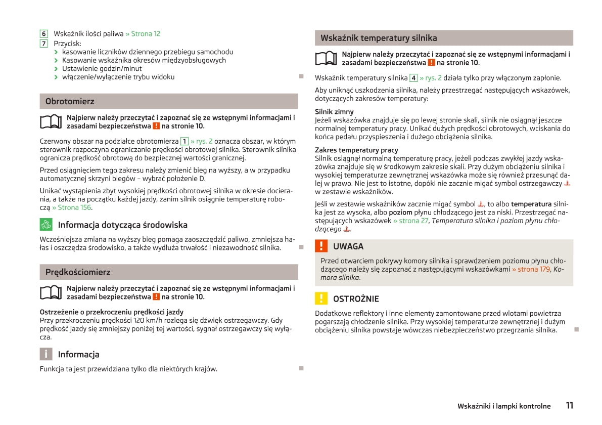 2012-2013 Skoda Yeti Owner's Manual | Polish