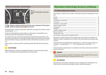 2012-2013 Skoda Yeti Owner's Manual | Polish