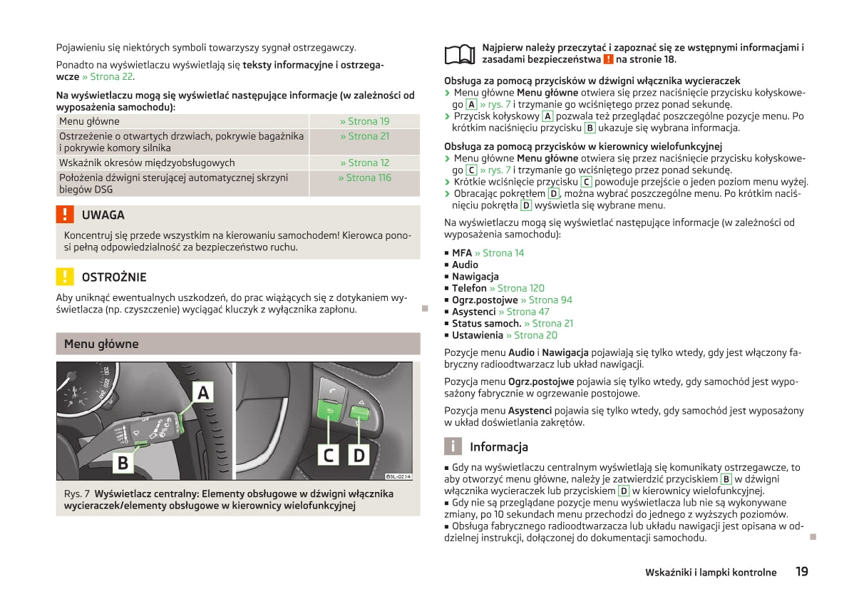 2012-2013 Skoda Yeti Owner's Manual | Polish