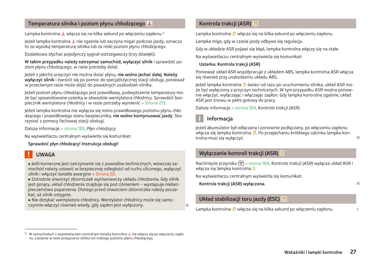 2012-2013 Skoda Yeti Owner's Manual | Polish