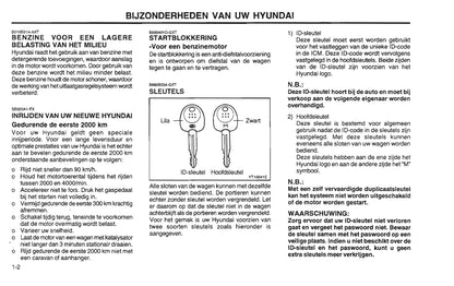 2001-2002 Hyundai Santa Fe Bedienungsanleitung | Niederländisch