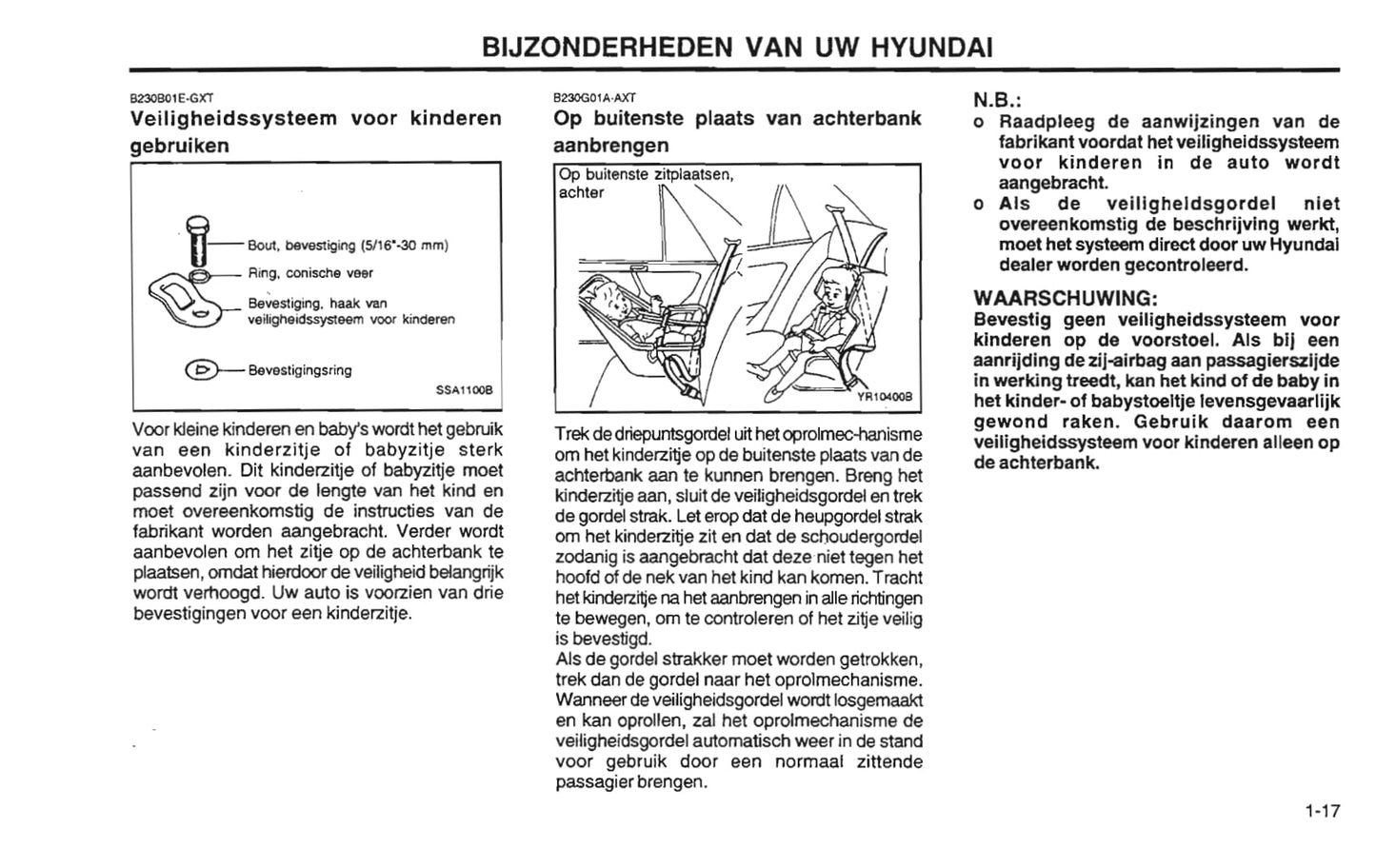 2001-2002 Hyundai Santa Fe Bedienungsanleitung | Niederländisch