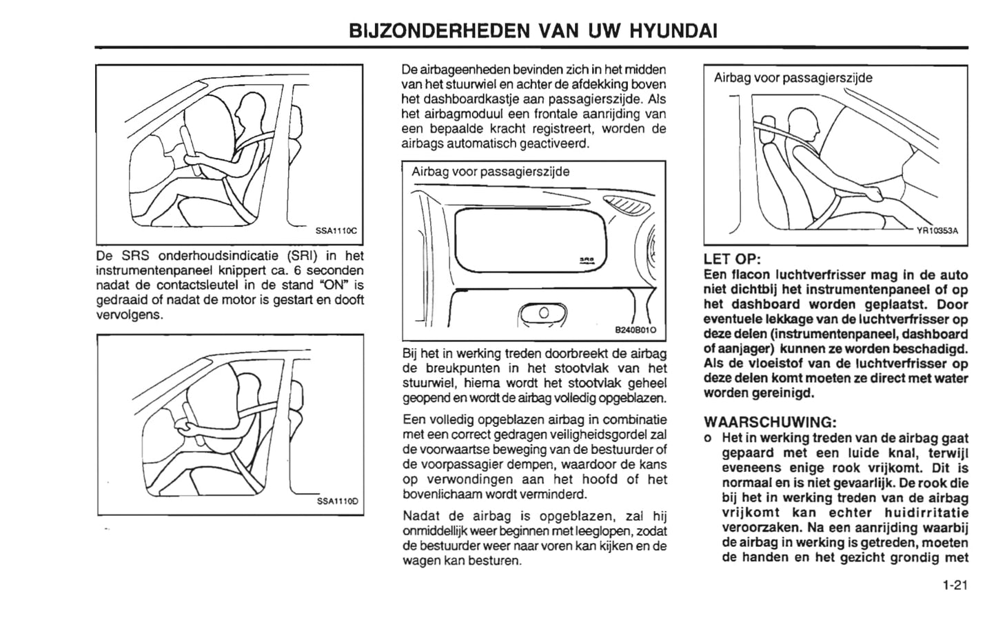 2001-2002 Hyundai Santa Fe Bedienungsanleitung | Niederländisch