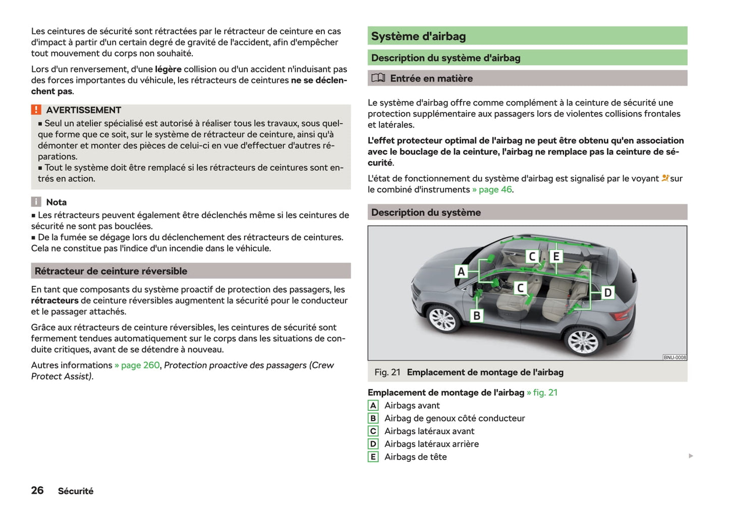 2018-2019 Skoda Karoq Owner's Manual | French