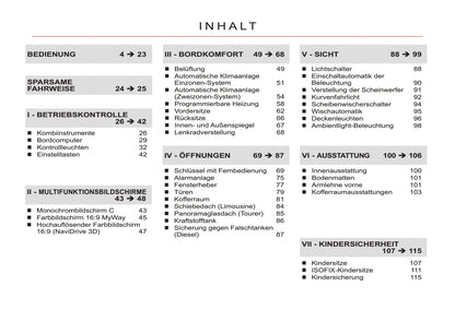 2011-2012 Citroën C5 Owner's Manual | German