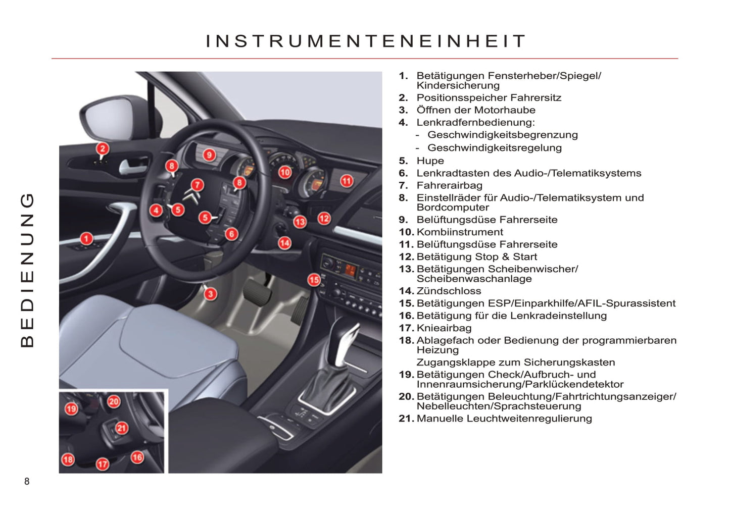 2011-2012 Citroën C5 Owner's Manual | German