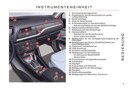 2011-2012 Citroën C5 Owner's Manual | German