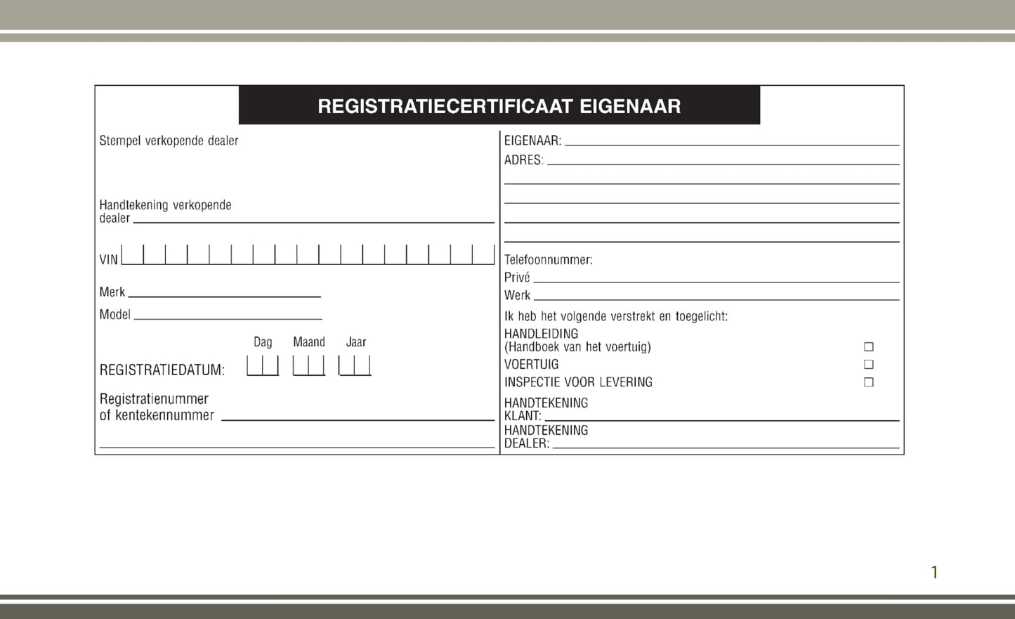 2017-2018 Jeep Wrangler Owner's Manual | Dutch