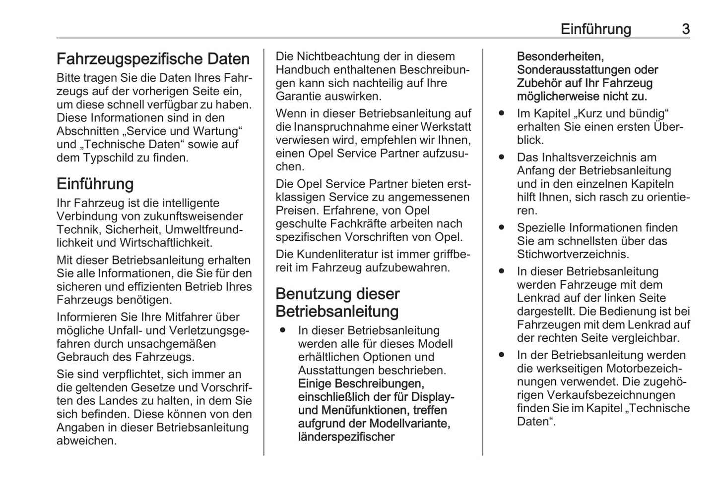 2016 Opel Vivaro Owner's Manual | German