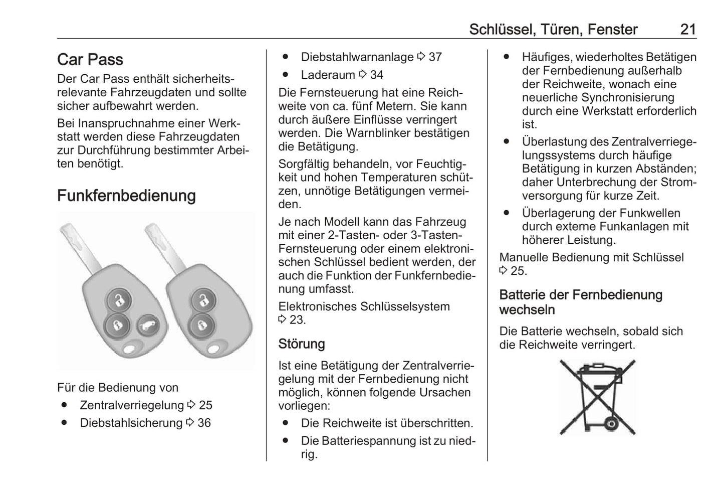 2016 Opel Vivaro Owner's Manual | German