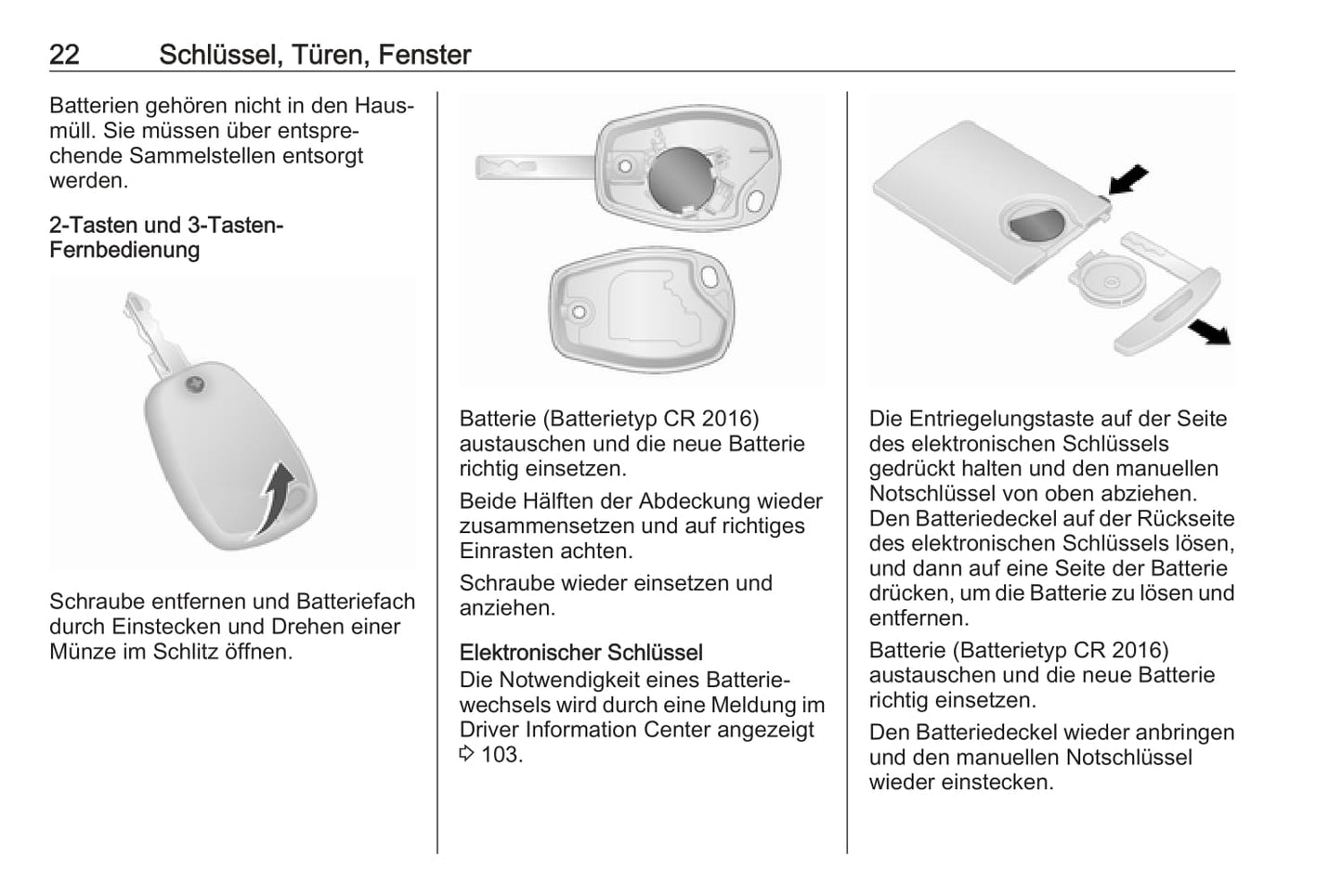 2016 Opel Vivaro Owner's Manual | German