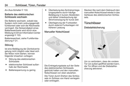 2016 Opel Vivaro Owner's Manual | German