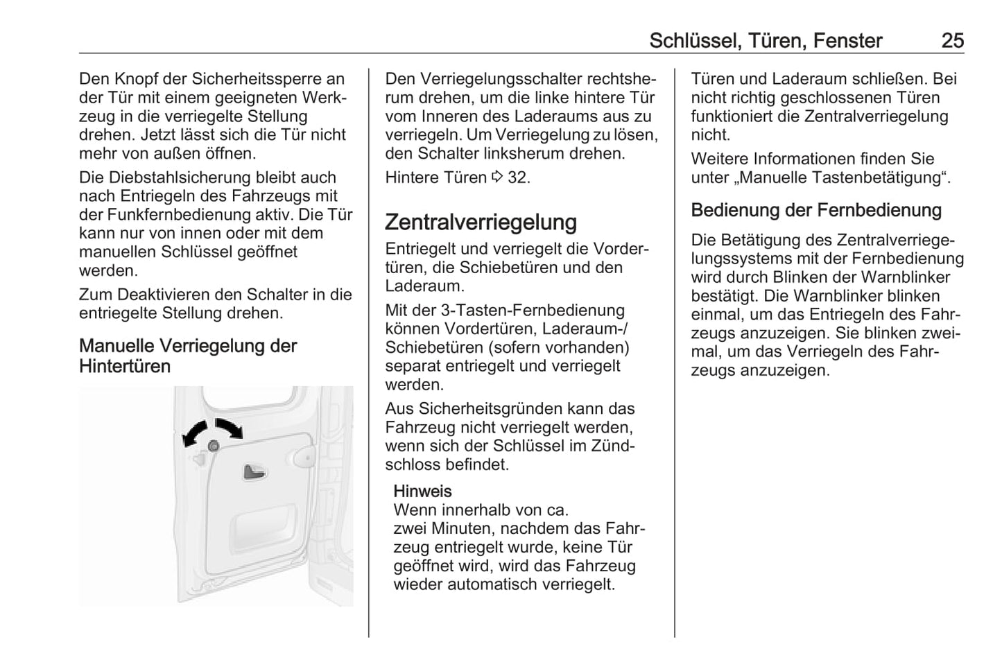 2016 Opel Vivaro Owner's Manual | German