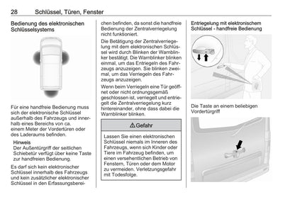 2016 Opel Vivaro Owner's Manual | German