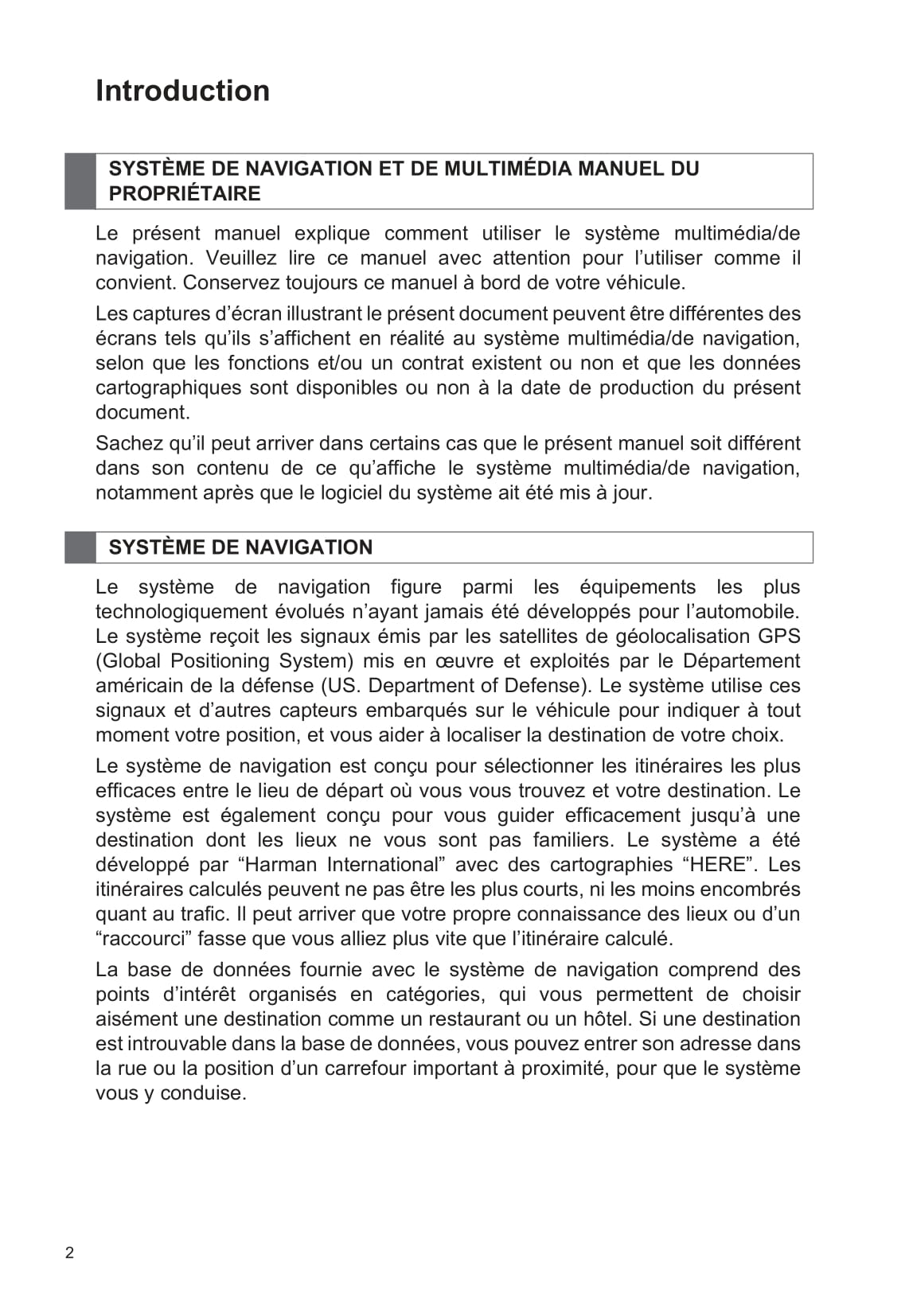 Toyota C-HR / C-HR Hybrid Navigation Guide d'utilisation 2016