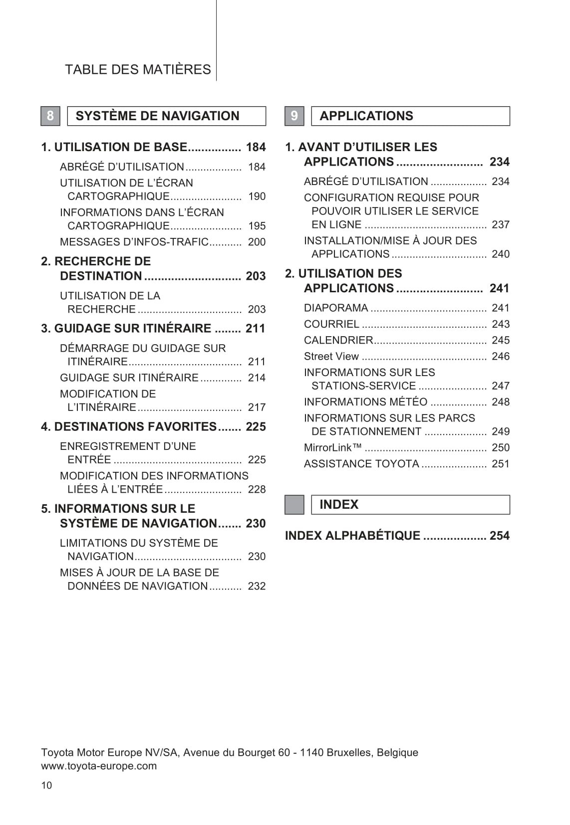 Toyota C-HR / C-HR Hybrid Navigation Guide d'utilisation 2016