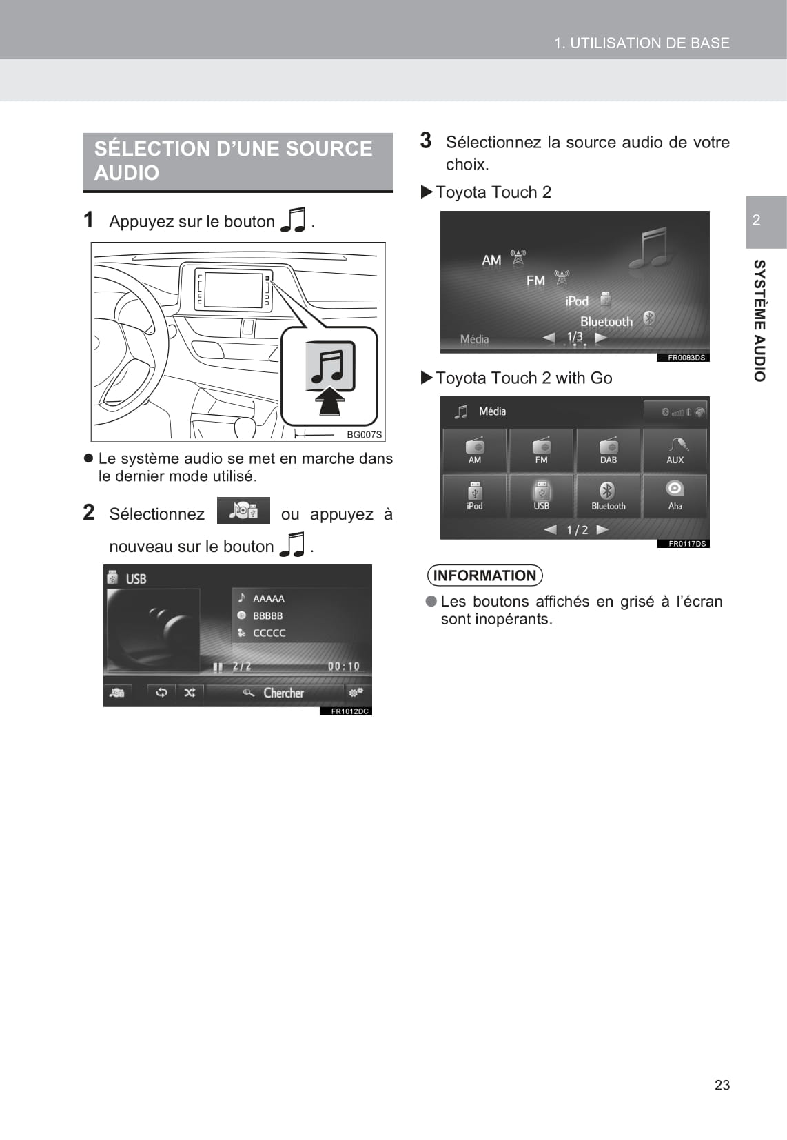 Toyota C-HR / C-HR Hybrid Navigation Guide d'utilisation 2016