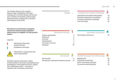 2017-2018 Citroën e-Berlingo Multispace/Berlingo Electric Owner's Manual | Polish