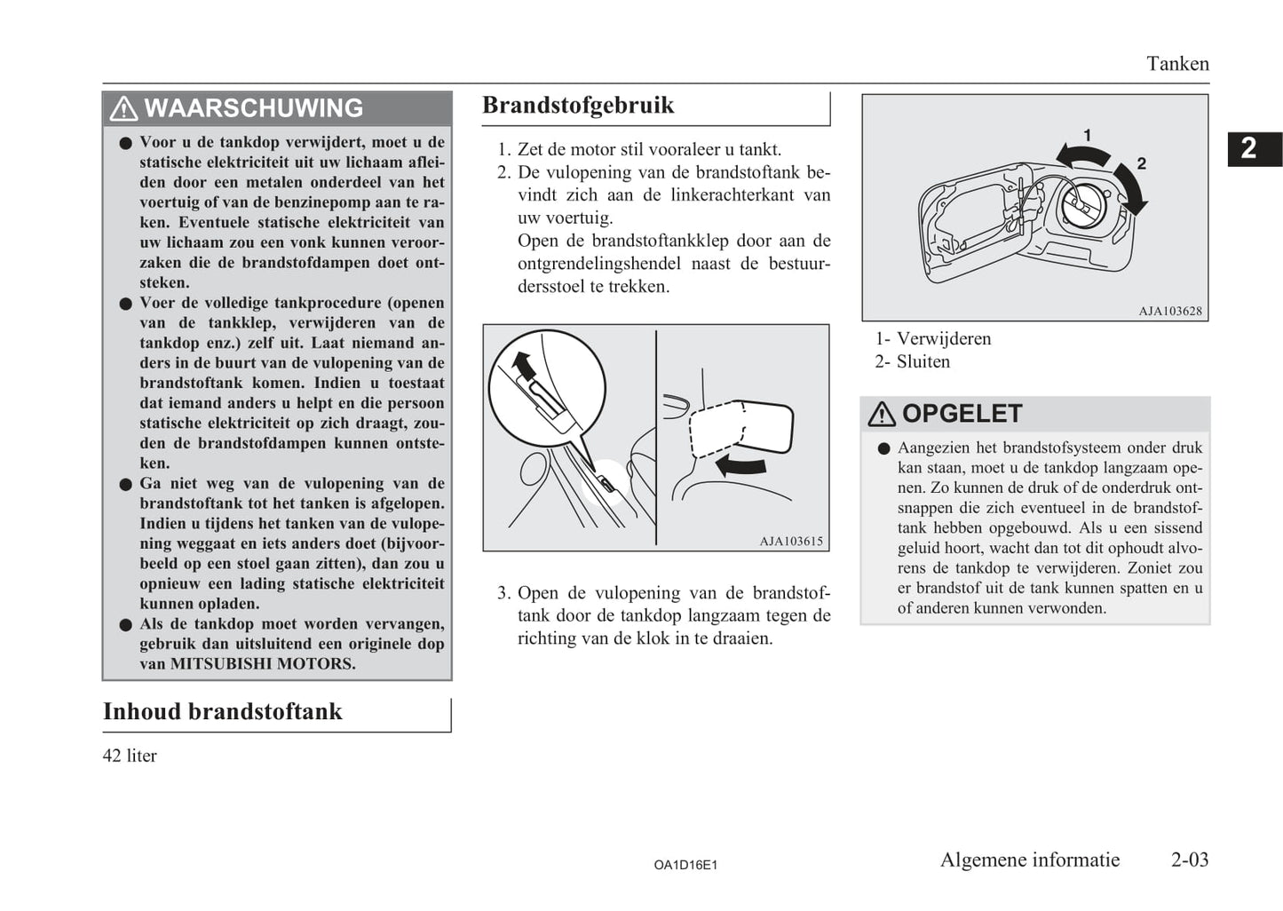 2013-2016 Mitsubishi Attrage Bedienungsanleitung | Niederländisch