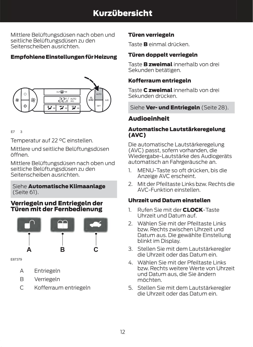 2011-2012 Ford Fusion Owner's Manual | German