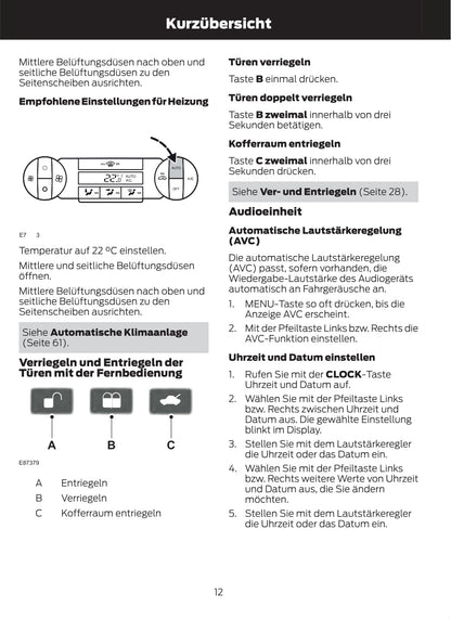 2011-2012 Ford Fusion Owner's Manual | German