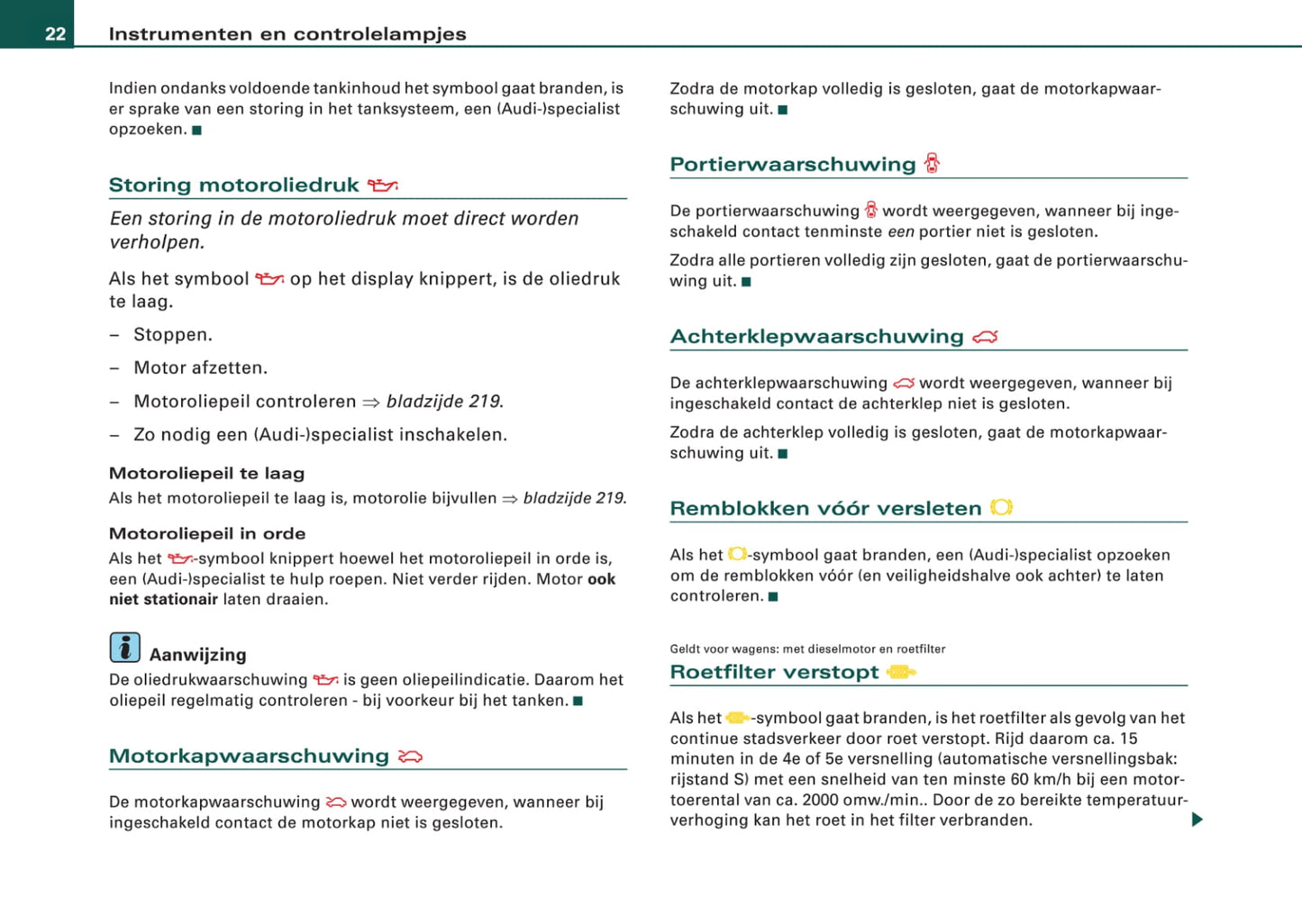 2004-2008 Audi A3 Gebruikershandleiding | Nederlands