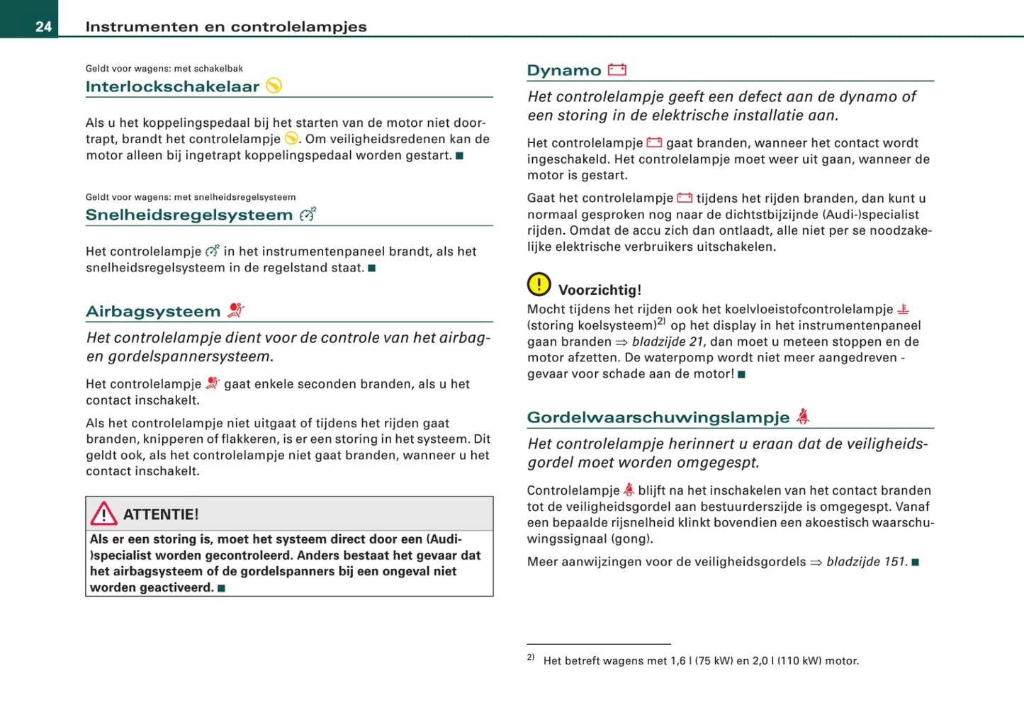 2004-2008 Audi A3 Gebruikershandleiding | Nederlands