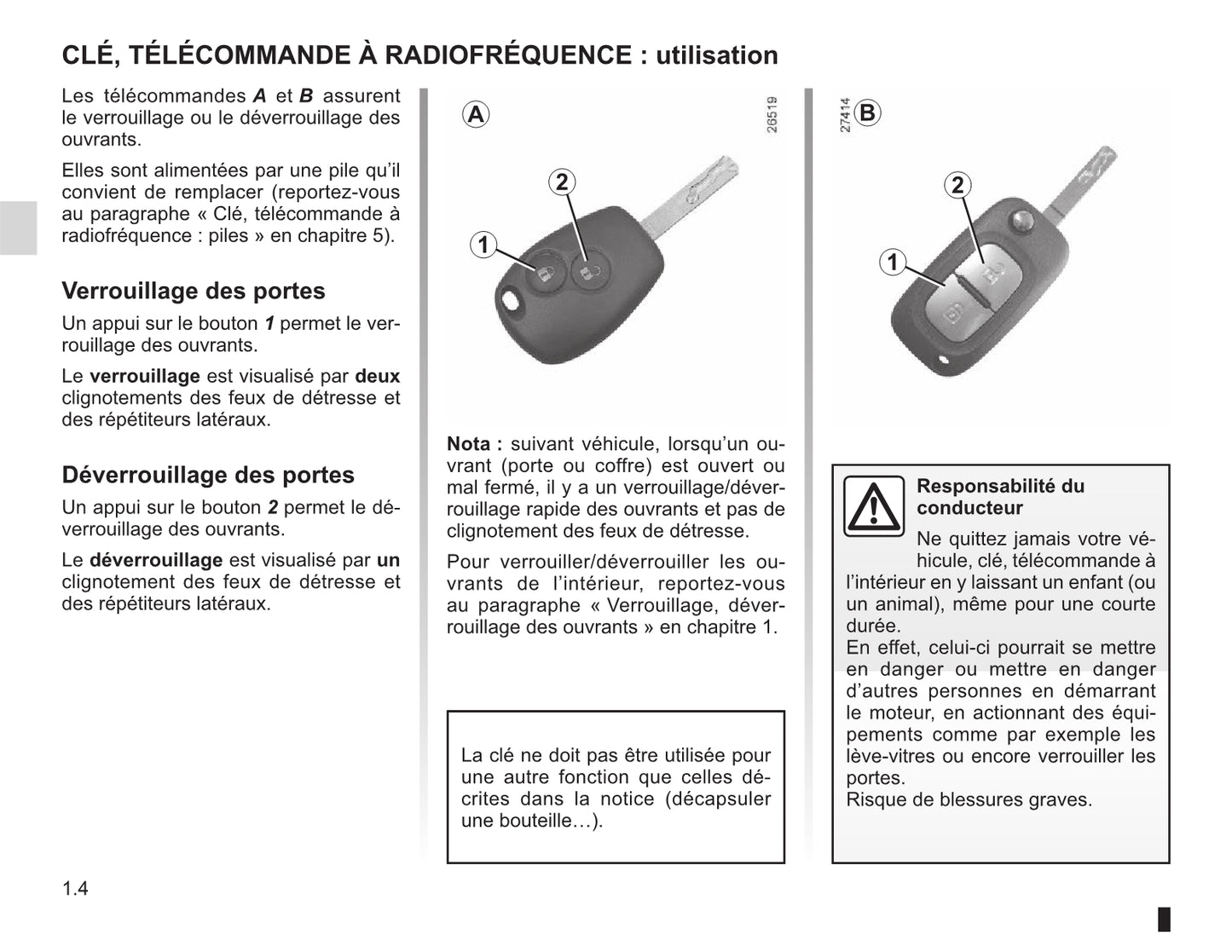 2012-2013 Renault Wind Owner's Manual | French