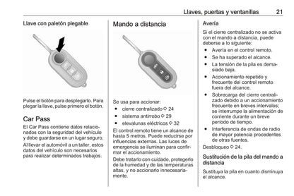 2017 Opel Combo Owner's Manual | Spanish