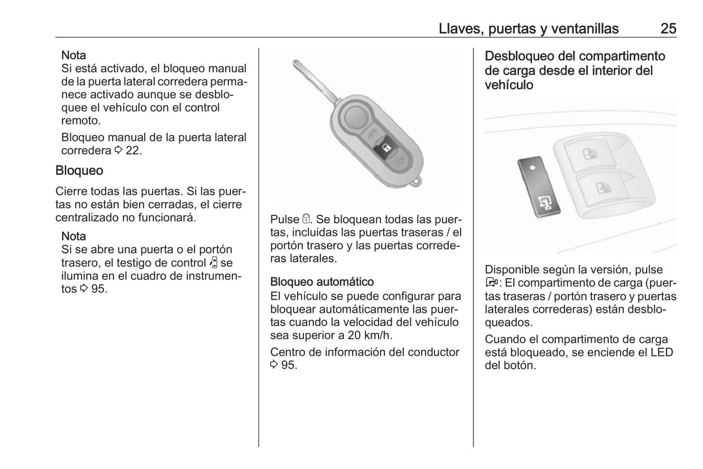 2017 Opel Combo Owner's Manual | Spanish