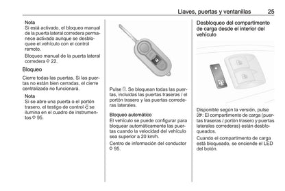 2017 Opel Combo Owner's Manual | Spanish