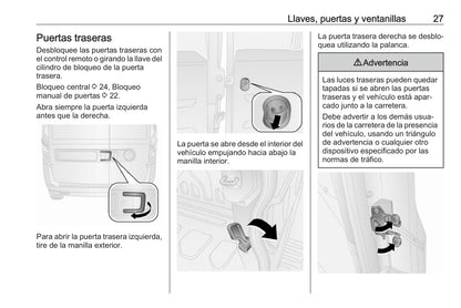 2017 Opel Combo Owner's Manual | Spanish