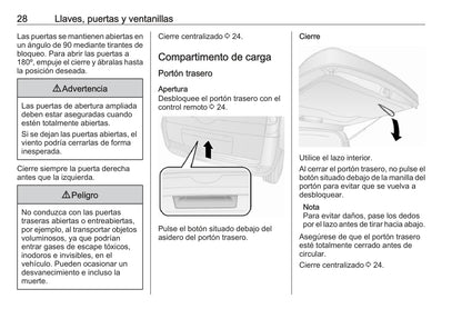 2017 Opel Combo Owner's Manual | Spanish