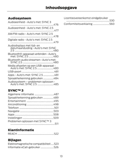 2020-2021 Ford Puma Owner's Manual | Dutch