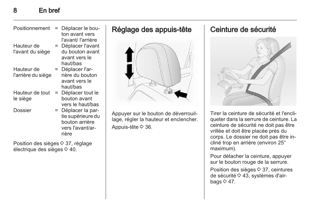 2010-2015 Opel Antara Owner's Manual | French