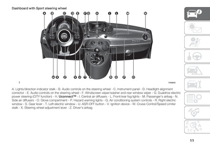 2020-2021 Fiat 500/500C Hybrid Bedienungsanleitung | Englisch