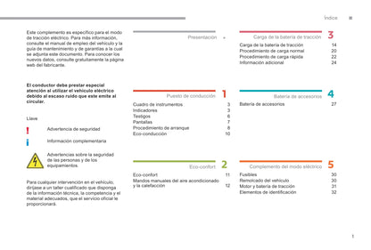 2017-2018 Citroën e-Berlingo Multispace/Berlingo Electric Owner's Manual | Spanish