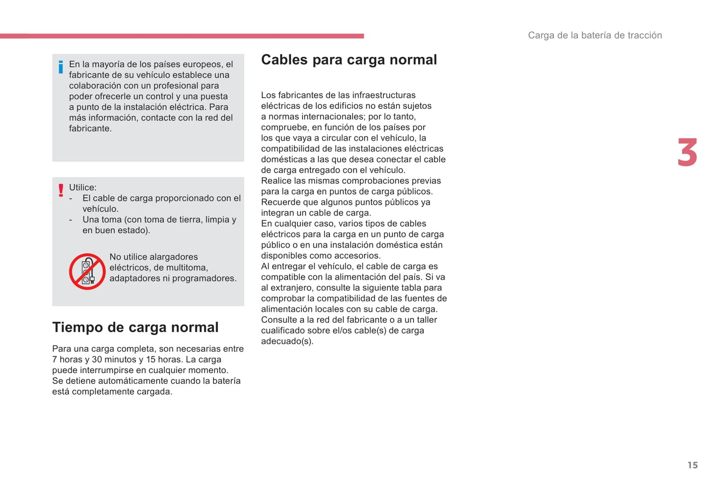 2017-2018 Citroën e-Berlingo Multispace/Berlingo Electric Owner's Manual | Spanish