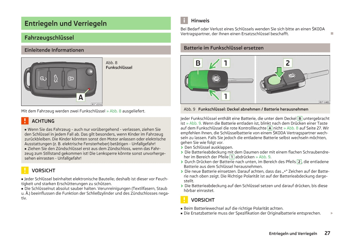 2008-2013 Skoda Superb Bedienungsanleitung | Deutsch