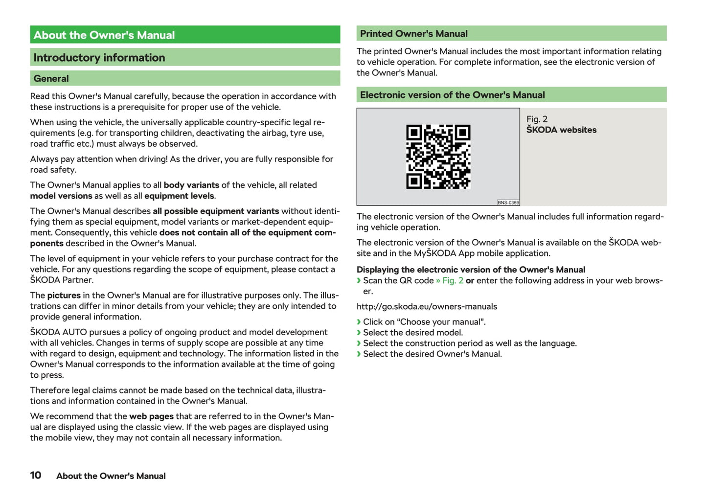 2018-2019 Skoda Kodiaq Owner's Manual | English