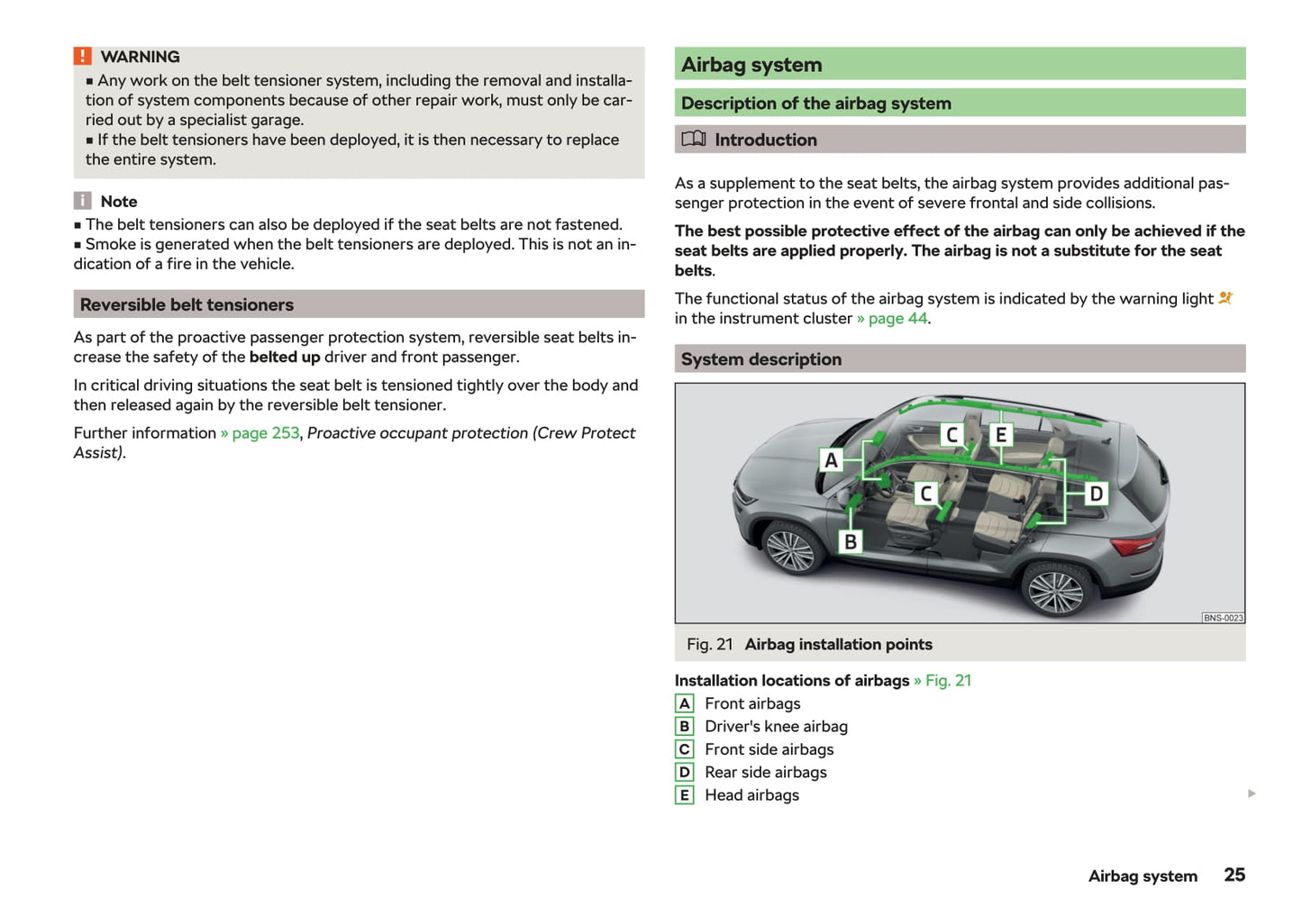 2018-2019 Skoda Kodiaq Owner's Manual | English