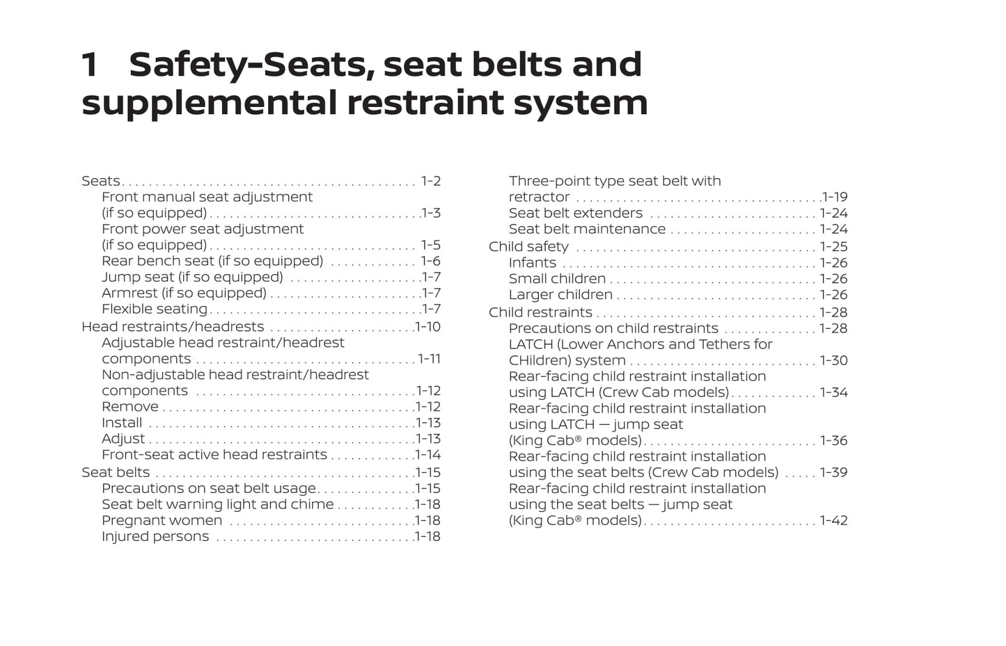 2020 Nissan Frontier Owner's Manual | English