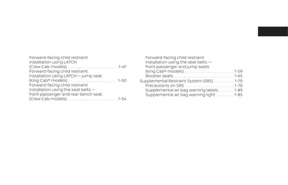 2020 Nissan Frontier Owner's Manual | English