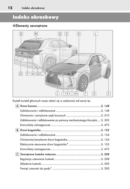 2019 Lexus UX 250h Bedienungsanleitung | Polnisch