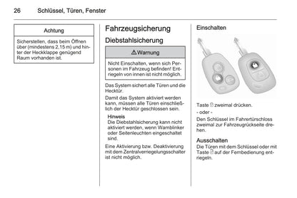 2012-2014 Opel Vivaro Bedienungsanleitung | Deutsch