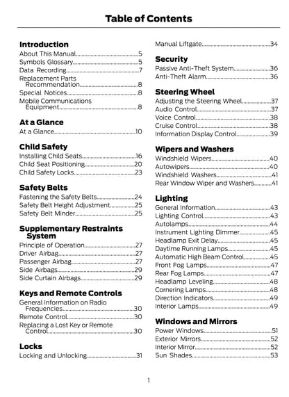 2015-2016 Ford Tourneo Custom/Transit Custom Owner's Manual | English