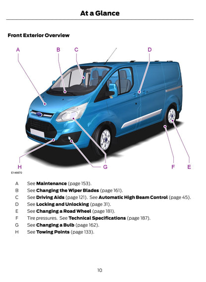 2015-2016 Ford Tourneo Custom/Transit Custom Owner's Manual | English