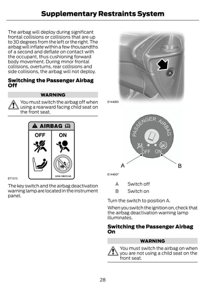 2015-2016 Ford Tourneo Custom/Transit Custom Owner's Manual | English