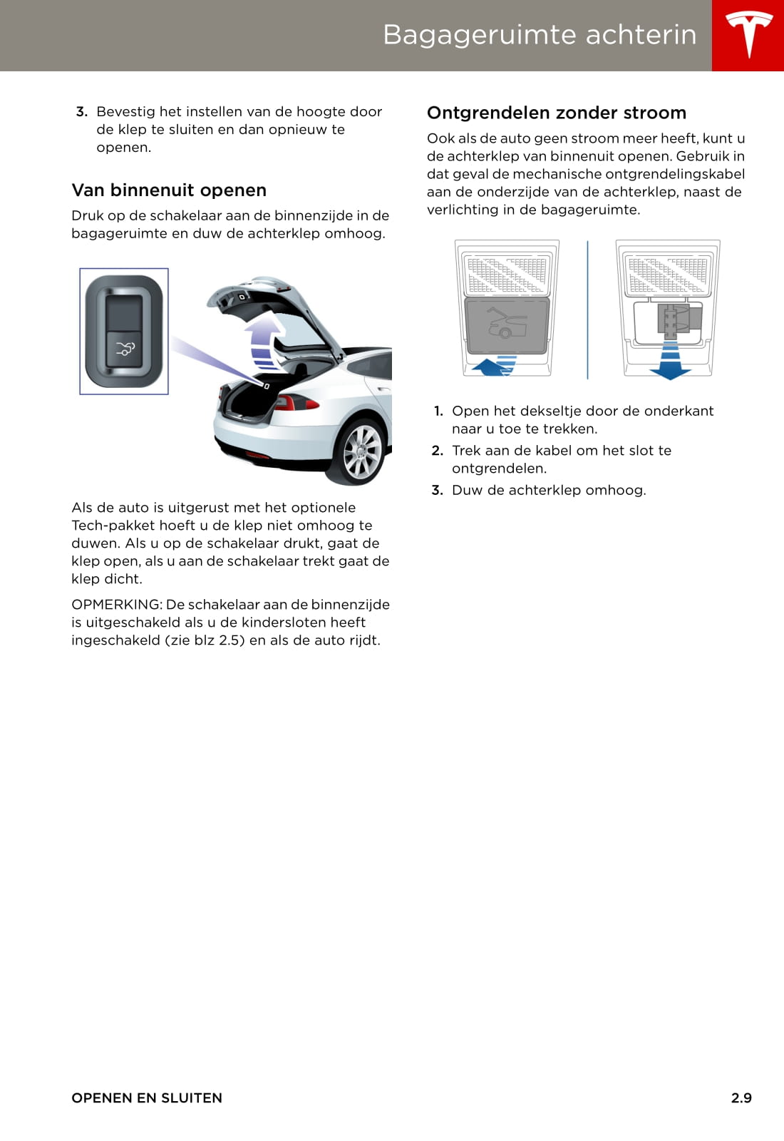 2013-2016 Tesla Model S Bedienungsanleitung | Niederländisch